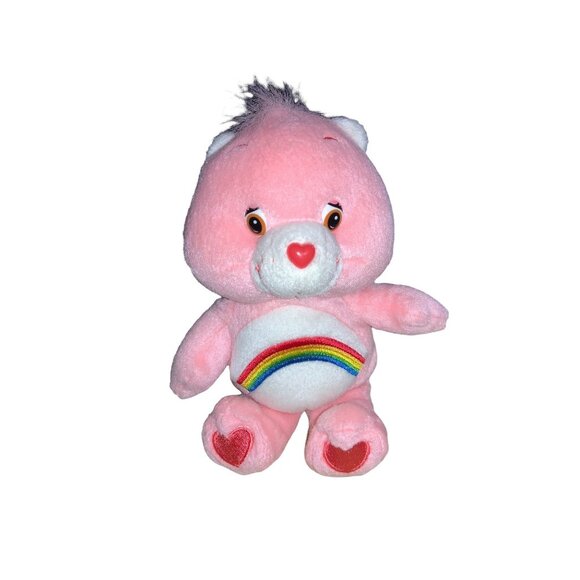 Care Bears Pink Cheer Bear- 7 inches Rainbow on Front - Picture 1 of 8
